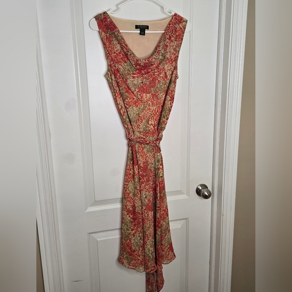 138. Lauren Ralph Lauren Cowl-Neck Floral Dress – Size 12 - Picture 2 of 12